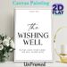 Wishing Well Themed Painting Poster, Minimalist Black & White Typographic Poster, Clear Guidance For Leaving Cards And Well Wishes, Ideal For_maomaolike.com