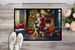 Irish Wolfhound And Santa Claus Doormat Front Door Mat Indoor Outdoor Rugs For Entryway, Non Slip Washable Low Pile, 24H X 36W_maomaolike.com