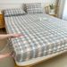 Washed Cotton Quilted Sheet Single Piece 2025 New Thickened Mattress Protector Non-Slip Dustproof Bed Cover_maomaolike.com