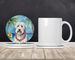 Old English Sheepdog Luau Large Sandstone Coasters Pack Of 4 Absorbent Round Coasters Decor Gifts For Men Or Women, 4 In, Multicolor_maomaolike.com