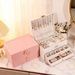 Quilted Multi-layer Large Capacity For Rings, Earrings, Necklaces, Desktop Drawer-style Jewelry Storage Box_maomaolike.com