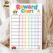 Reward Chart Painting Poster, Vibrant Cartoon Car & Cake Themed Poster, Practical Tool For Tracking Daily Behaviors, Ideal For Home Use_maomaolike.com