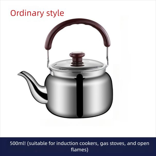 Mini Thickened Stainless Steel Portable Tuning Fork Sound Induction Cooker Tea Kettle Old-fashioned Whistling Outdoor_maomaolike.com