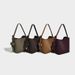 2026 New Lychee Pattern Bucket Crossbody European And American Retro Niche Design Large Capacity Simple Women's Bag_maomaolike.com