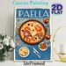 Paella Themed Painting Poster, Vibrant Retro Spanish Cuisine Scene Poster, Appealing Food Artwork To Enhance Dining Ambiance, Ideal For Kitchen And_maomaolike.com