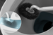 Plastic Long Handle Bathroom Set Cleaning With Base Super Useful Toilet Brush_maomaolike.com