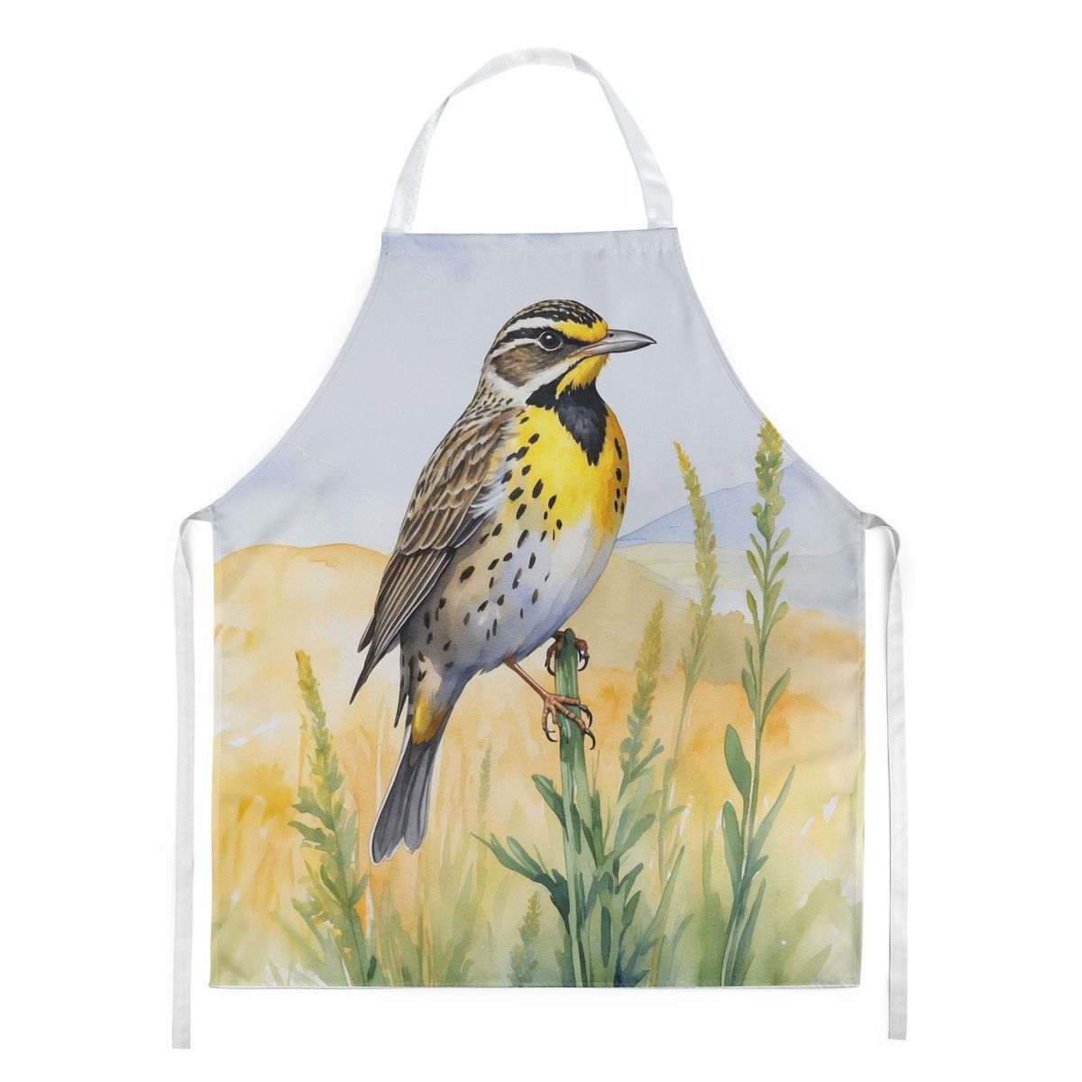 Nebraska Western Meadowlark Apron Cooking Kitchen Server Baking Crafts Gardening For Adult Women Men, Unisex, Large, Multicolor_maomaolike.com
