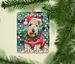 Lakeland Terrier Christmas Porcelain Ornament Christmas Tree Hanging Decorations For Home Christmas Holiday, Rectangle, Gift, Multicolor_maomaolike.com