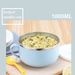 Cute Cartoon Stainless Steel Instant Noodle Bowl 1000ML With Flatware 3pcs Set Single Handle Double Handle Storage Box Soup Bowl Rice Bowl Cereal Bowl_maomaolike.com