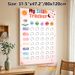 Salah Tracker Painting Poster, Vibrant Watercolor-style Poster, Practical Design To Track Daily Salah Prayers, Suitable For Home And Prayer Room_maomaolike.com