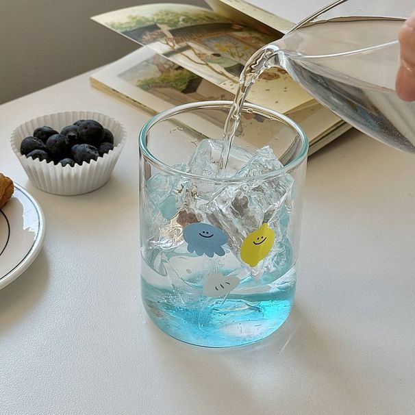 Blue Ocean Shell Glass Cup, High Borosilicate Heat-resistant, Beautiful And Cute Cup, Coffee Cup, Milk Cup_maomaolike.com