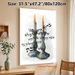 Sabbath Candles Painting Poster, Soft Watercolor Geometric Candlestick Poster, Creates Serene Religious Ambiance, Ideal For Home And Prayer Spaces_maomaolike.com