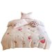 Cute Cat Girly Heart Washed Embroidered Four-Piece Set Soft Pure Cotton Duvet Cover Bedding 1.2m_maomaolike.com