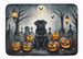 Black Pug Spooky Halloween Memory Foam Kitchen Mat Machine Washable Anti-Fatigue Mat Cushion Comfort Bath Mat Or Kitchen Rug_maomaolike.com