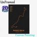 Passo Sella Route Topographic Map Painting Poster, Sleek Dark-toned Contour Map With Orange Route Details Poster, Features Key Climb Stats, Ideal For_maomaolike.com