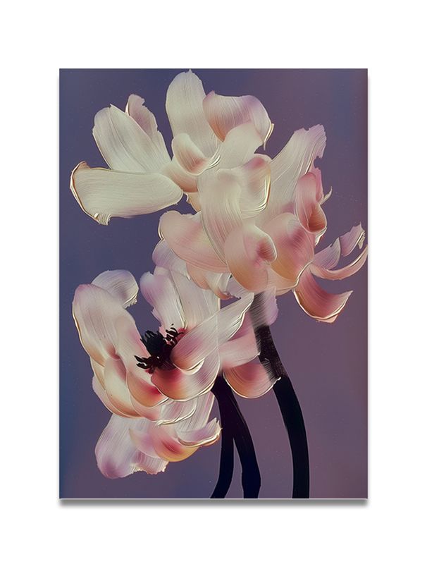Fluid Oil Brushstrokes, Surreal Floral Motifs, Oil Painting Prints, Decorative Artworks, Living Room Sofa Backdrop Art, Art Exhibition Pieces_maomaolike.com