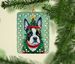 Boston Terrier Christmas Porcelain Ornament Christmas Tree Hanging Decorations For Home Christmas Holiday, Rectangle, Gift, Multicolor_maomaolike.com