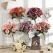 European Retro Hydrangea Core Peony Simulation Bouquet Wholesale Wedding Staircase Decoration Artificial Silk Flowers_maomaolike.com