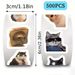 500Pcs/1 Roll Cute Cat Head Stickers, Reward Stickers, Decorative Stickers_maomaolike.com