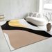 Living Room Rug Large Size Gorgeous Gold Frame Design Bedroom Rug Plush Thickened Machine Washable Thickened Underlay Interior Decorative Rug_maomaolike.com