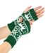 Unisex Christmas gloves Knitted acrylic warm sleeve Snowflake deer festival short gloves wool gloves_maomaolike.com