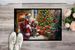 Weimaraner And Santa Claus Doormat Front Door Mat Indoor Outdoor Rugs For Entryway, Non Slip Washable Low Pile, 24H X 36W_maomaolike.com