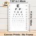 Eye Chart Painting Poster, Clear Black-and-White Visual Acuity Chart Poster, Practical Vision Testing Tool, Suitable For Clinic, Home And Optometry_maomaolike.com