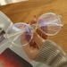 Unisex Transparent Art Round Frame Glasses Frame Female Anti-blue Net Red Flat Light Mirror_maomaolike.com