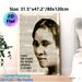 Inspirational Female Portrait Painting Poster, Vintage Newspaper-style Monochrome Portrait With Motivational Quote Poster, Uplifting Decor Ideal For_maomaolike.com