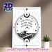 Celestial Ocean Inspirational Quote Painting Poster, Minimalist Monochrome Line Art Poster, Motivational Message With Ocean Wave And Celestial Motifs_maomaolike.com