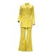 Women's Elegant Streetwear Solid Color Polyester Blazer Suits_maomaolike.com