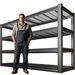 Storage Shelving Unit, 4-Tier Heavy Duty Garage Shelving, Black, 68"W X 20"D X 68" H_maomaolike.com