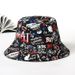 Hot Sale Graffiti printing tide fisherman personalized street pot Europe and the United States fashion hip-hop sun hat_maomaolike.com