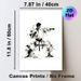 Karate Themed Painting Poster, Monochrome Ink Wash Style Karate Practitioner In Combat Stance Poster, Artistic Splatter Design Ideal For Home Gym_maomaolike.com