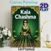 Kala Chashma Themed Painting Poster, Luxurious Indian Traditional Style Poster, Elegant Figure In Emerald Lehenga With Gold Embroidery And Lotus_maomaolike.com