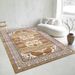 Living Room Rug Large Size Gorgeous Gold Frame Design Bedroom Rug Plush Thickened Machine Washable Thickened Underlay Interior Decorative Rug_maomaolike.com