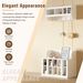 ON-TREND Shoe Storage Bench With Shelves And 4 Hooks, Elegant Hall Tree With Wall Mounted Coat Rack, Entryway Organizer For Hallway, Foyer, Mudroom, White_maomaolike.com