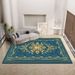 Living Room Rug Large Size Gorgeous Gold Frame Design Bedroom Rug Plush Thickened Machine Washable Thickened Underlay Interior Decorative Rug_maomaolike.com