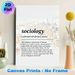 Sociology Definition Painting Poster, Witty Watercolor Cityscape Poster, Humorous Academic Definition Decor Ideal For Study Rooms, Offices_maomaolike.com