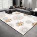 Living Room Rug Large Size Gorgeous Gold Frame Design Bedroom Rug Plush Thickened Machine Washable Thickened Underlay Interior Decorative Rug_maomaolike.com