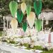 9Pcs Mixed Spring Shaped Paper Fans, Jungle Hanging Leaves For Wedding, Birthday, Graduation And Easter Decor_maomaolike.com