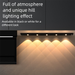 Smart LED Motion Sensor Ultra-thin Cat Eye Hill Rechargeable Self-adhesive Wardrobe Wine Cabinet Light Strip_maomaolike.com