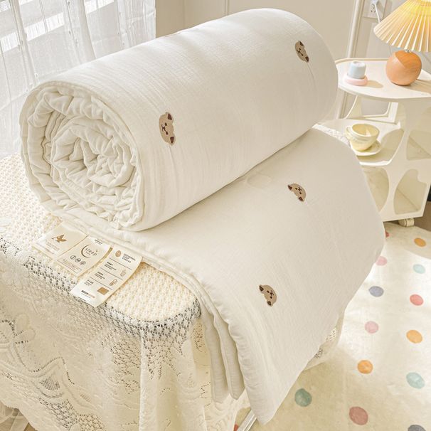Wholesale A-Class Double Layer Yarn Embroidered Soybean Summer Cool Machine Spring Autumn Air Conditioning Washable Cotton Thin Qu_maomaolike.com