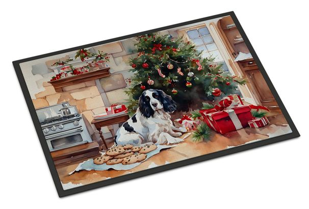 English Springer Spaniel Christmas Cookies Doormat Front Door Mat Indoor Outdoor Rugs For Entryway, Non Slip Washable Low Pile, 24H X 36W_maomaolike.com