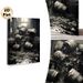 Vintage Wine Barrel Painting Poster, Monochramatic Rustic Warehouse Scene With Spilled Barrels Poster, Atmospheric Nostalgic Decor Ideal For Home Bar_maomaolike.com