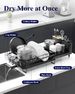 Kitsure Extendable Dish Drying Rack, 19.2"-26.7" L X 12.9" W, Black_maomaolike.com