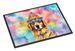 Golden Retriever Hippie Dawg Doormat Front Door Mat Indoor Outdoor Rugs For Entryway, Non Slip Washable Low Pile, 24H X 36W_maomaolike.com