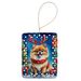 Pomeranian Christmas Reindeer Porcelain Ornament Christmas Tree Hanging Decorations For Home Christmas Holiday, Rectangle, Gift, Multicolor_maomaolike.com