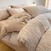 High-End Light Luxury Style All-Cotton Brushed Yarn-Dyed Jacquard Piece Set New Solid Color Four Seasons Super Soft Quilt Cover Be_maomaolike.com