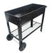 Mobile Metal Raised Garden Bed Cart With Legs, Elevated Tall Planter Box With Wheels For Outdoor Indoors House Patio Backyard Vegetables Tomato DIY Herb Grow Black_maomaolike.com